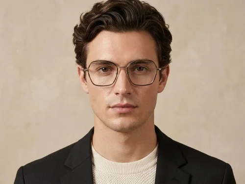 Lunettes géométriques marron en acétate écologique #BS0420-0435