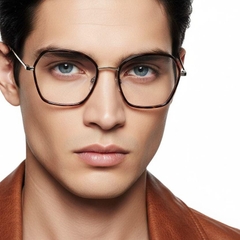 Gafas geométricas de acetato ecológico de carey n.° BS0420-0436