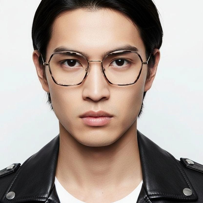 Geometric Tortoiseshell Eco acetate Glasses #BS0420-0437