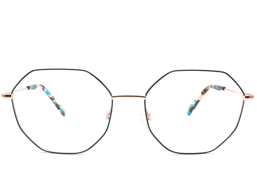 Lunettes ovales en métal noir #BS0420-0439