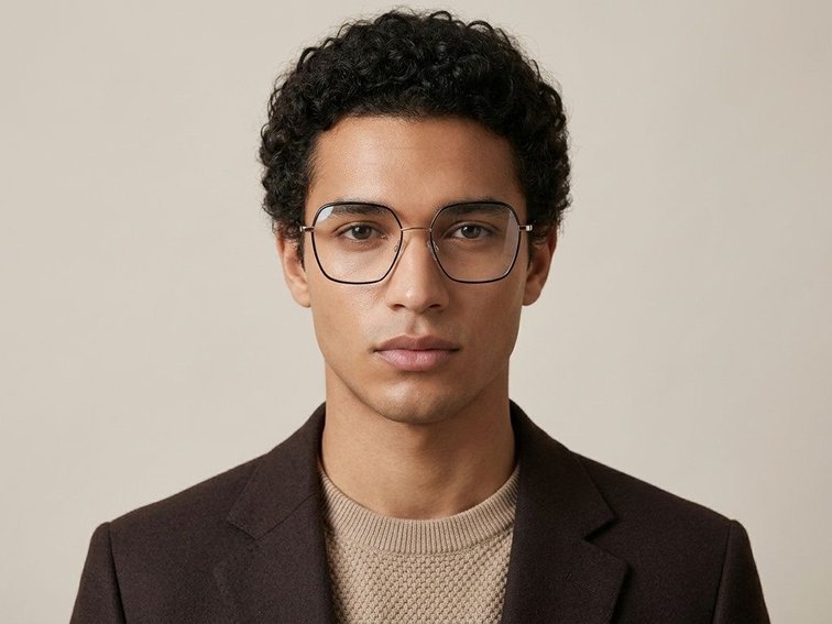 Oval Black Metal Glasses #BS0420-0440