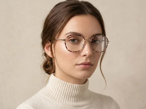 Lunettes ovales en acétate écaille de tortue #BS0420-0442