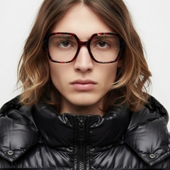 Gafas rectangulares de acetato de carey #BS0420-0444
