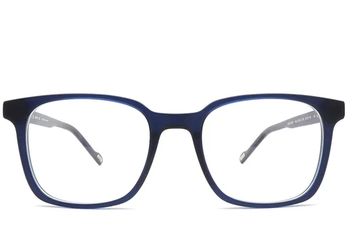 Lunettes rectangulaires bleues en acétate écologique #BS0420-0445