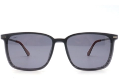 Gafas de sol rectangulares negras Ultem con clip n.° BS0420-0448