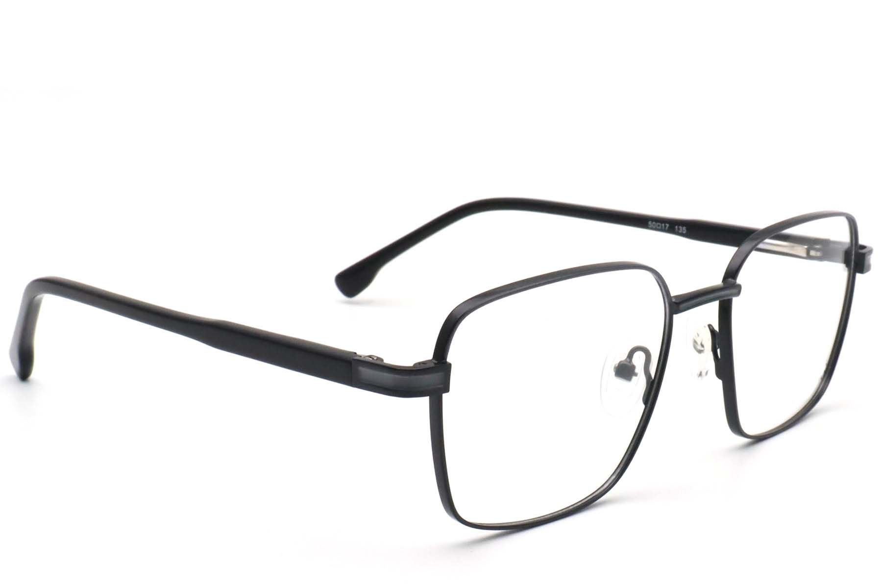 Gafas rectangulares de metal negro #BS0420-0451