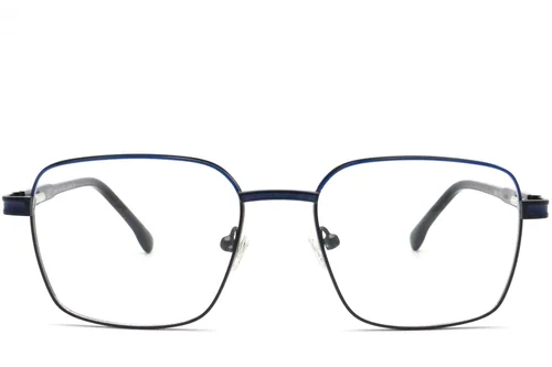 Lunettes rectangulaires en métal noir #BS0420-0452