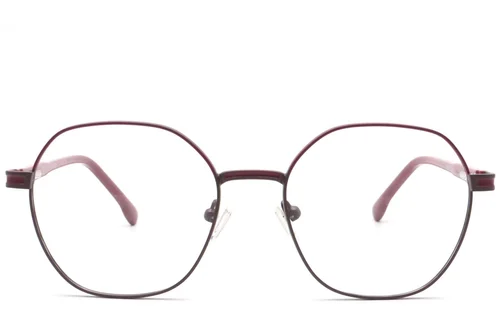 Lunettes géométriques en métal violet #BS0420-0454