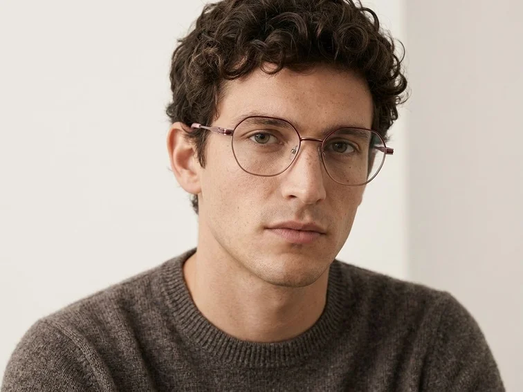 Geometric Brown Metal Glasses #BS0420-0455