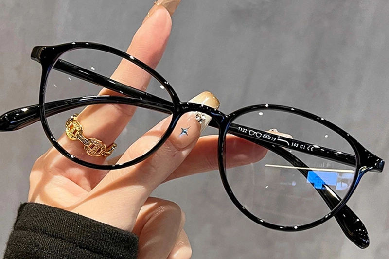 Oval Black TR90 Glasses #BS0423-0025