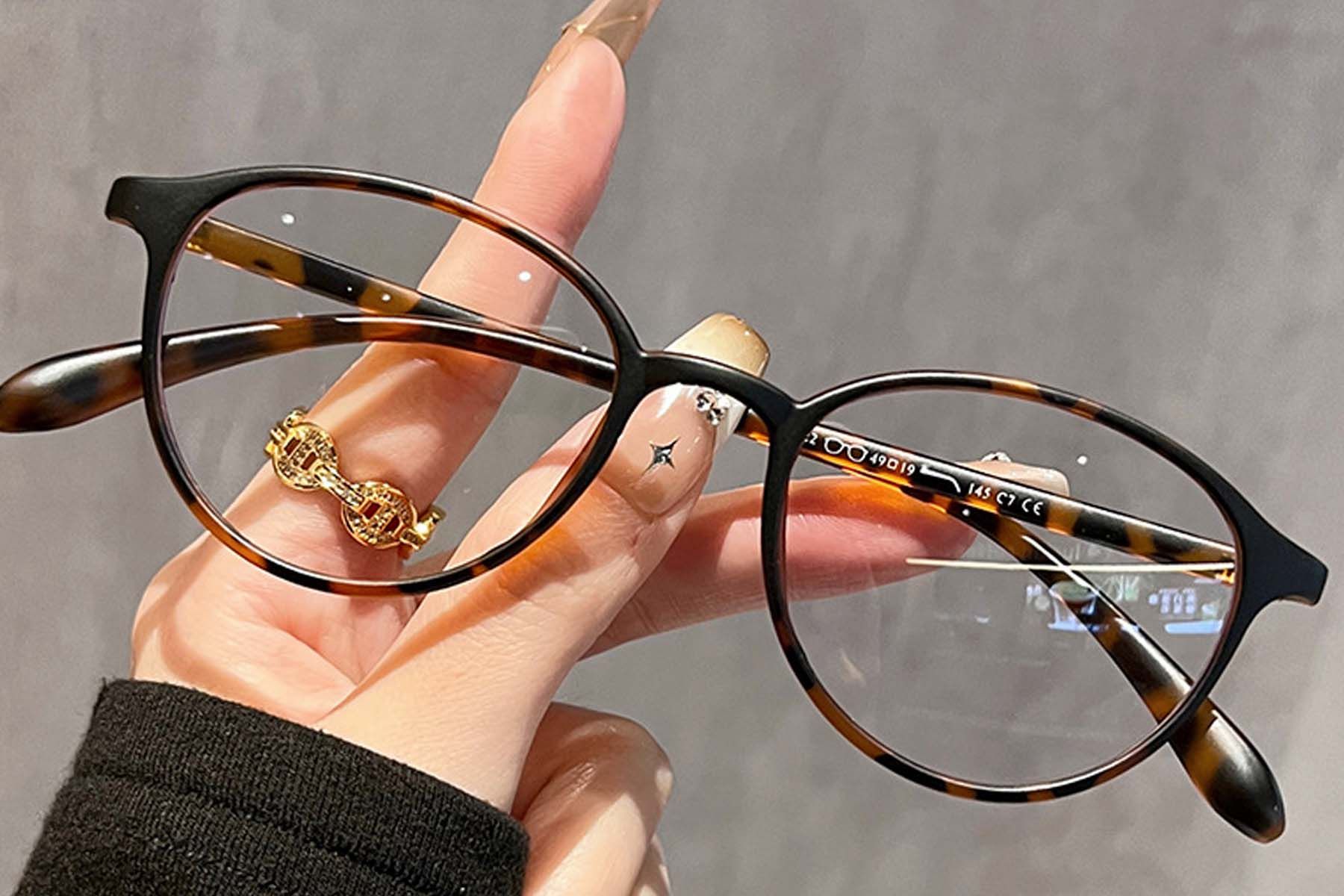 Oval Tortoiseshell TR90 Glasses #BS0423-0026