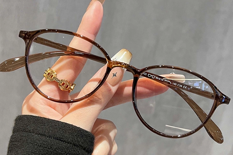 Oval Brown TR90 Glasses #BS0423-0028