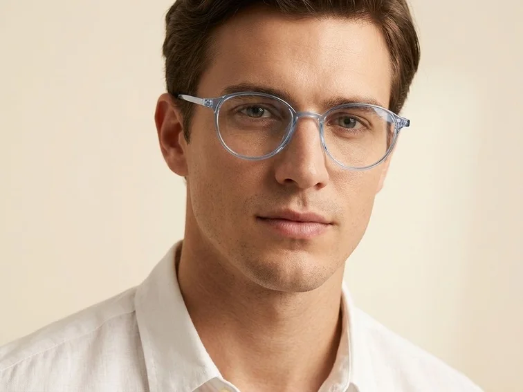 Oval Blue TR90 Glasses #BS0423-0029
