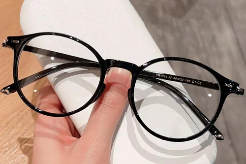 Lunettes ovales noires TR90 #BS0423-0030