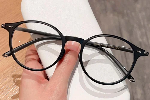 Lunettes ovales noires TR90 #BS0423-0031