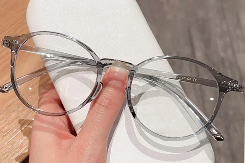 Lunettes ovales grises TR90 #BS0423-0032