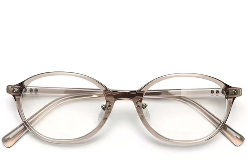Lunettes ovales marron TR90 #BS0423-0049