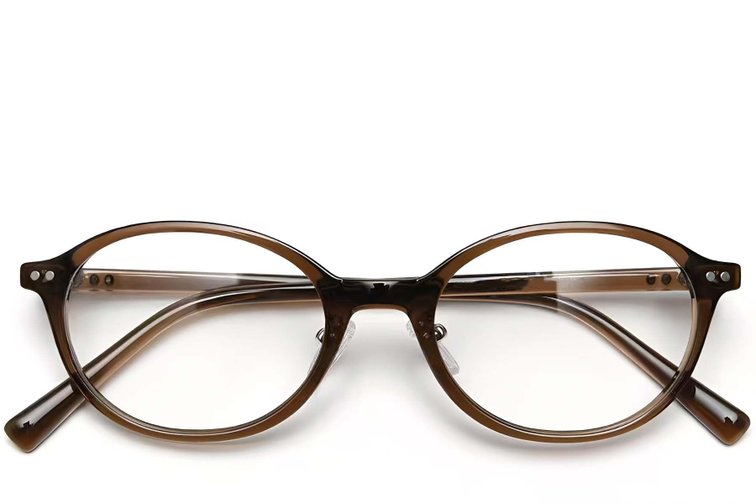 Ovale braune TR90-Brille #BS0423-0051