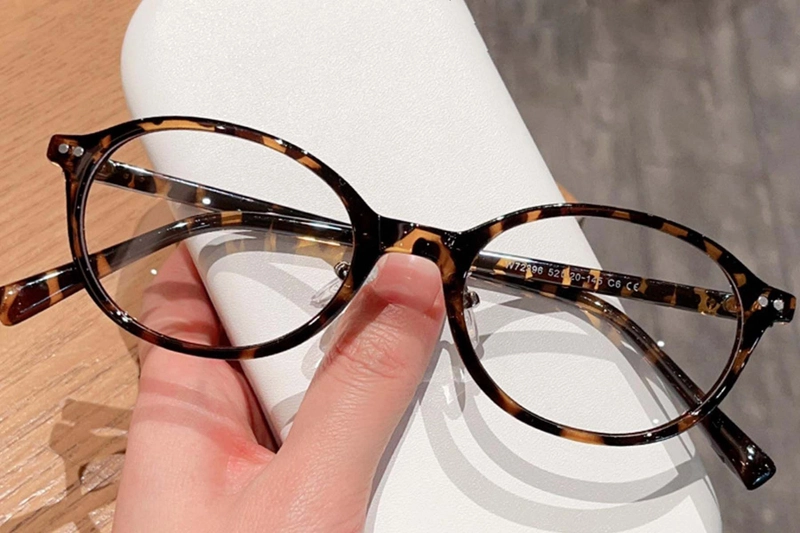 Oval Tortoiseshell TR90 Glasses #BS0423-0053