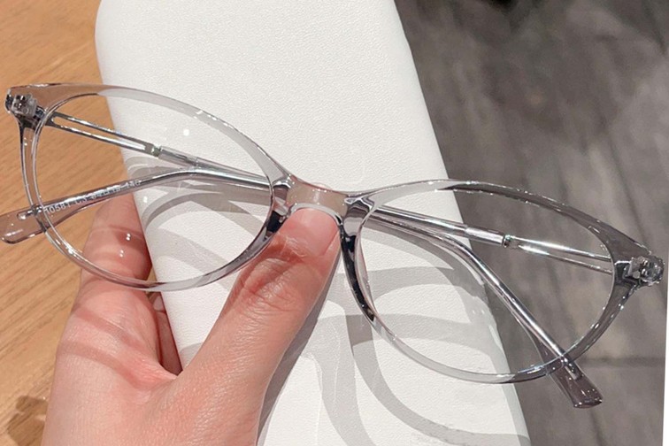Schmetterlingsgraue TR90-Brille #BS0423-0056