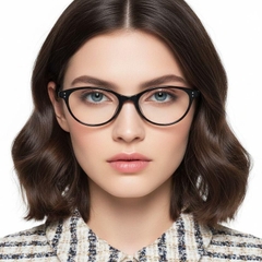 Gafas TR90 negras con forma de mariposa #BS0423-0057