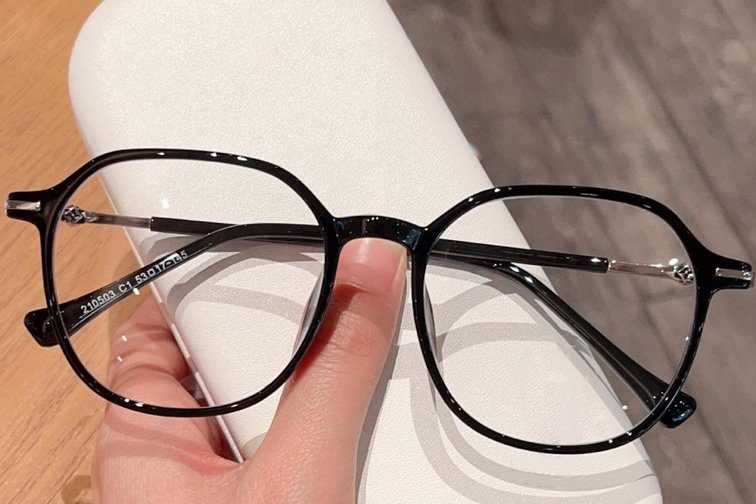 Geometrische schwarze TR90-Brille #BS0423-0058