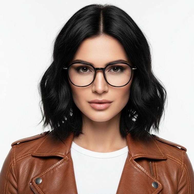 Geometric Black TR90 Glasses #BS0423-0058