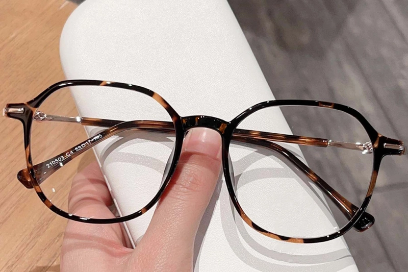 Geometric Tortoiseshell TR90 Glasses #BS0423-0061