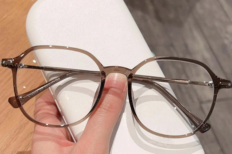 Geometric Brown TR90 Glasses #BS0423-0062