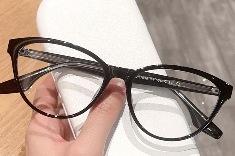 Lunettes papillon noires TR90 #BS0423-0064