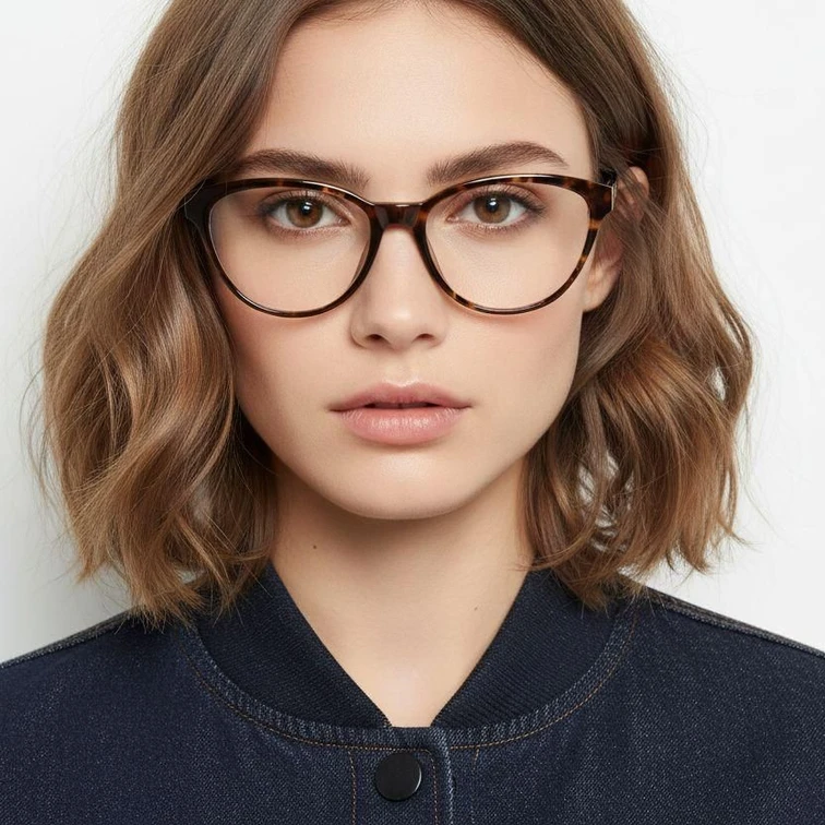 Gafas mariposa TR90 con diseño de carey #BS0423-0066