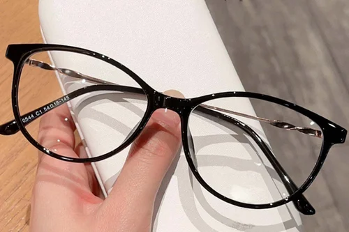 Lunettes ovales noires TR90 #BS0423-0071