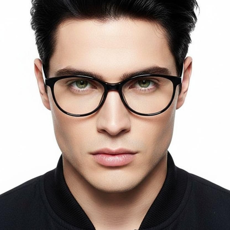 Gafas ovaladas negras TR90 #BS0423-0071