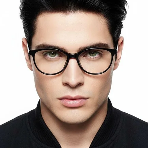 Lunettes ovales noires TR90 #BS0423-0071
