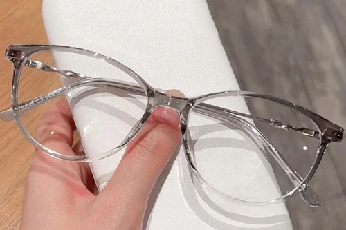 Lunettes ovales grises TR90 #BS0423-0073