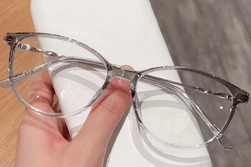 Lunettes ovales grises TR90 #BS0423-0073