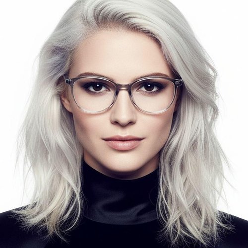Lunettes ovales grises TR90 #BS0423-0073