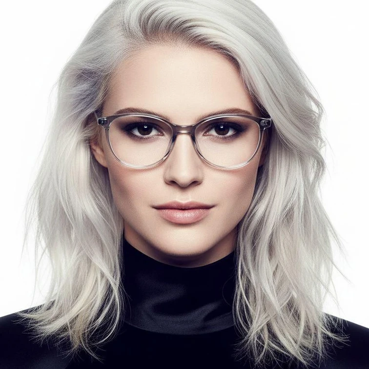 Oval Grey TR90 Glasses #BS0423-0073