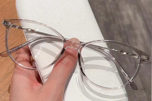 Lunettes ovales grises TR90 #BS0423-0076