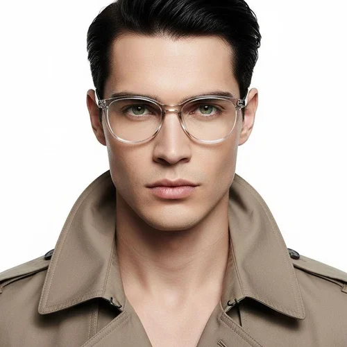 Lunettes ovales grises TR90 #BS0423-0076