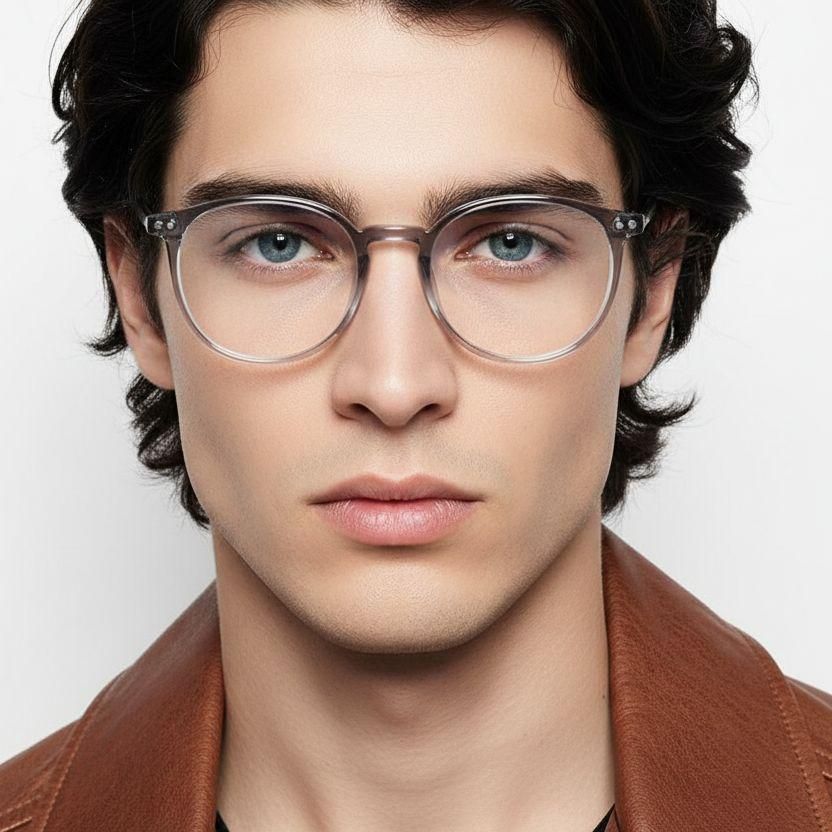 Oval Grey TR90 Glasses #BS0423-0078