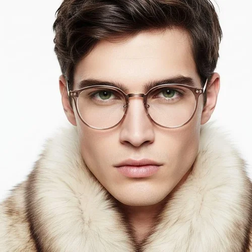 Lunettes ovales marron TR90 #BS0423-0079