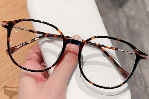 Lunettes géométriques écaille de tortue TR90 #BS0423-0086