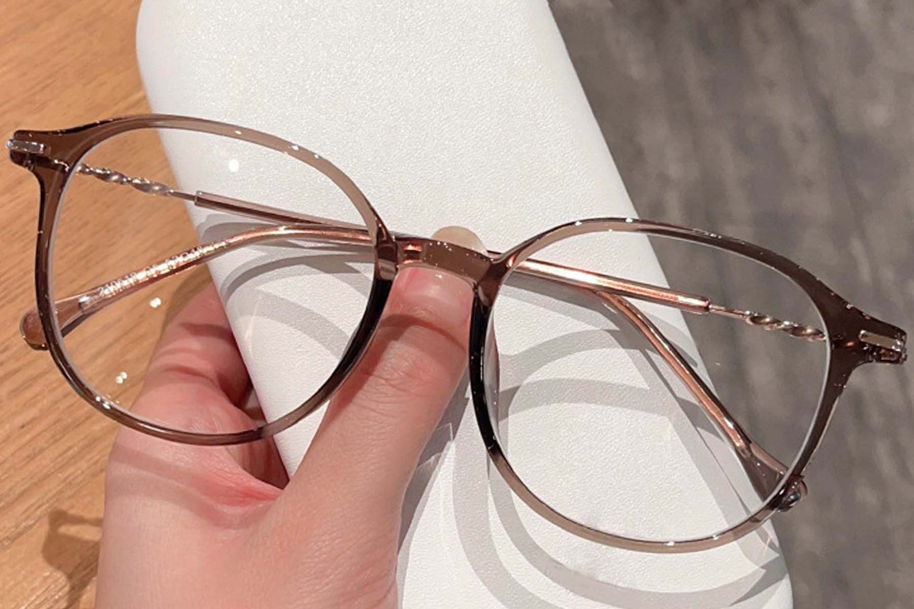 Geometric Brown TR90 Glasses #BS0423-0087