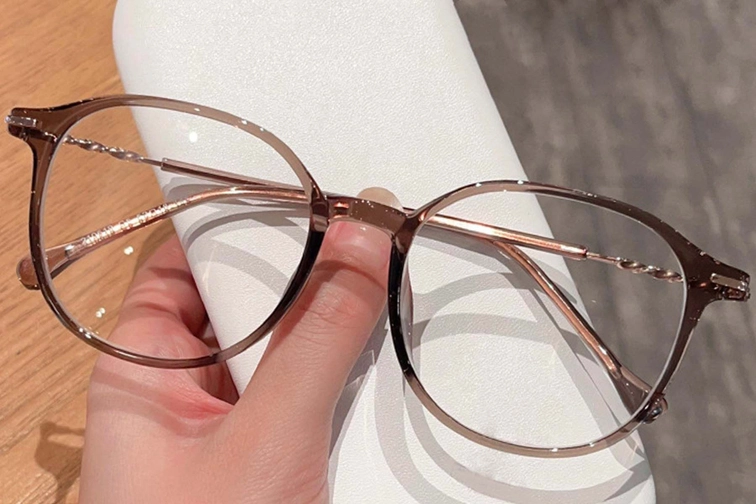 Geometric Brown TR90 Glasses #BS0423-0087