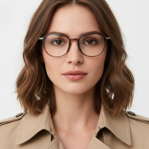 Geometric Brown TR90 Glasses #BS0423-0087