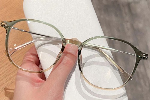 Gafas geométricas TR90 verdes #BS0423-0088