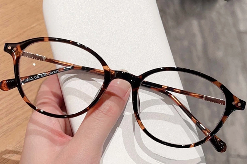 Oval Tortoiseshell TR90 Glasses #BS0423-0098