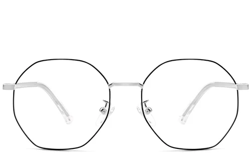 Lunettes géométriques en métal noir #BS0423-0101