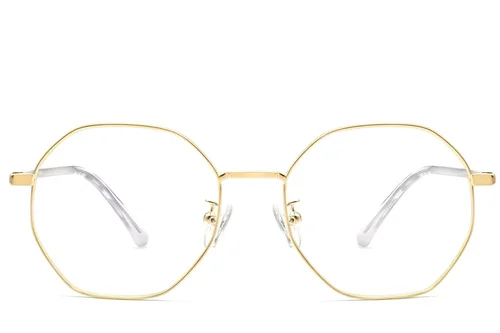 Lunettes géométriques en métal doré #BS0423-0102